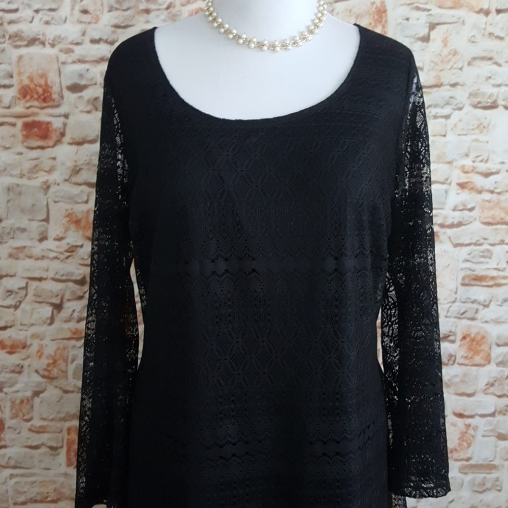 New Love Squared Black Lace (Overlay) Dress - Picture 2 of 6